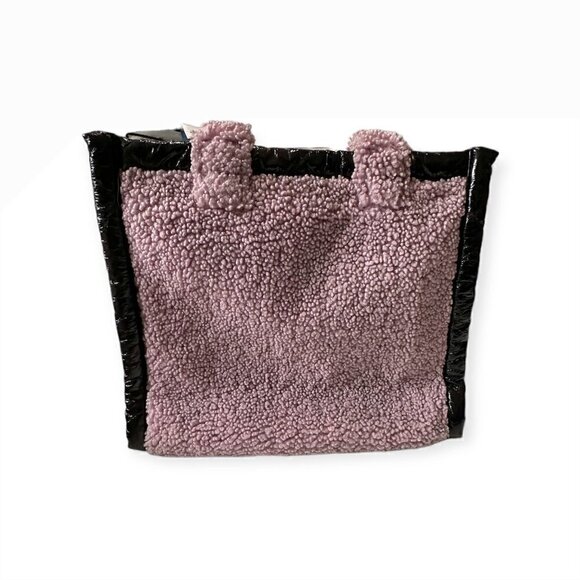 Stand Studio faux shearling tote bag, pink, one size - Picture 4 of 13
